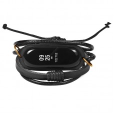 Leather Braided Replacement Wrist Strap for Xiaomi Mi Band 3