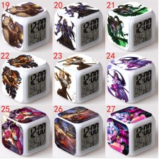 LED Clock Square Alarm Clock Creative Fashion Silent Electronic Table Clock Temperature Version