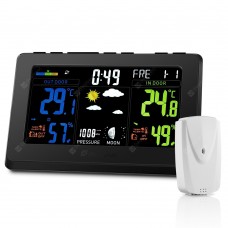 Houzetek S657 Color Weather Station Forecast Temperature Humidity Monitor