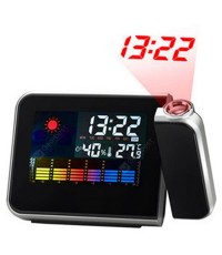 8190 Projection Clock Led Color Screen Weather Forecast Clock Electronic Clock Perpetual Calendar Weather Station Projection Alarm Clock