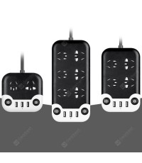 Smart Strip Multi-function Long-line Household Socket Plug Converter Cute With Switch USB Power Plug-in Board