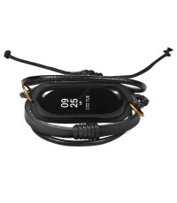 Leather Braided Replacement Wrist Strap for Xiaomi Mi Band 3
