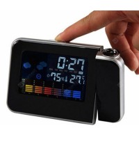 LED Digital Weather Forecast Projection Alarm Calendar Clock