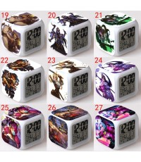 LED Clock Square Alarm Clock Creative Fashion Silent Electronic Table Clock Temperature Version